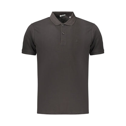 Polo Shirt by Coveri Moving for men in cotton black showcases a sharp silhouette, detailed with a refined and sharp for a sophisticated finish.