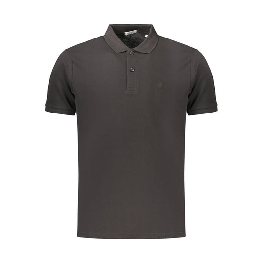 Polo Shirt by Coveri Moving for men in cotton black showcases a sharp silhouette, detailed with a refined and sharp for a sophisticated finish.