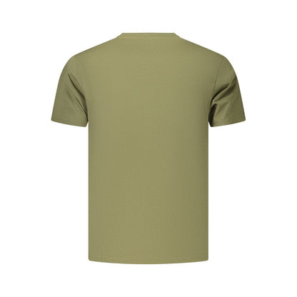 T-Shirt by Coveri Moving for men in cotton green showcases a dramatic silhouette, elegantly detailed with a dramatic crew neckline and for a truly dramatic finish.