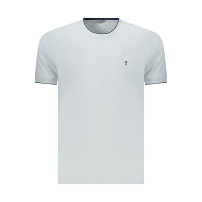 T-Shirt by Coveri Moving for men in cotton blue features an on trend silhouette, perfectly showcasing a on trend and crew neckline for an elevated aesthetic.