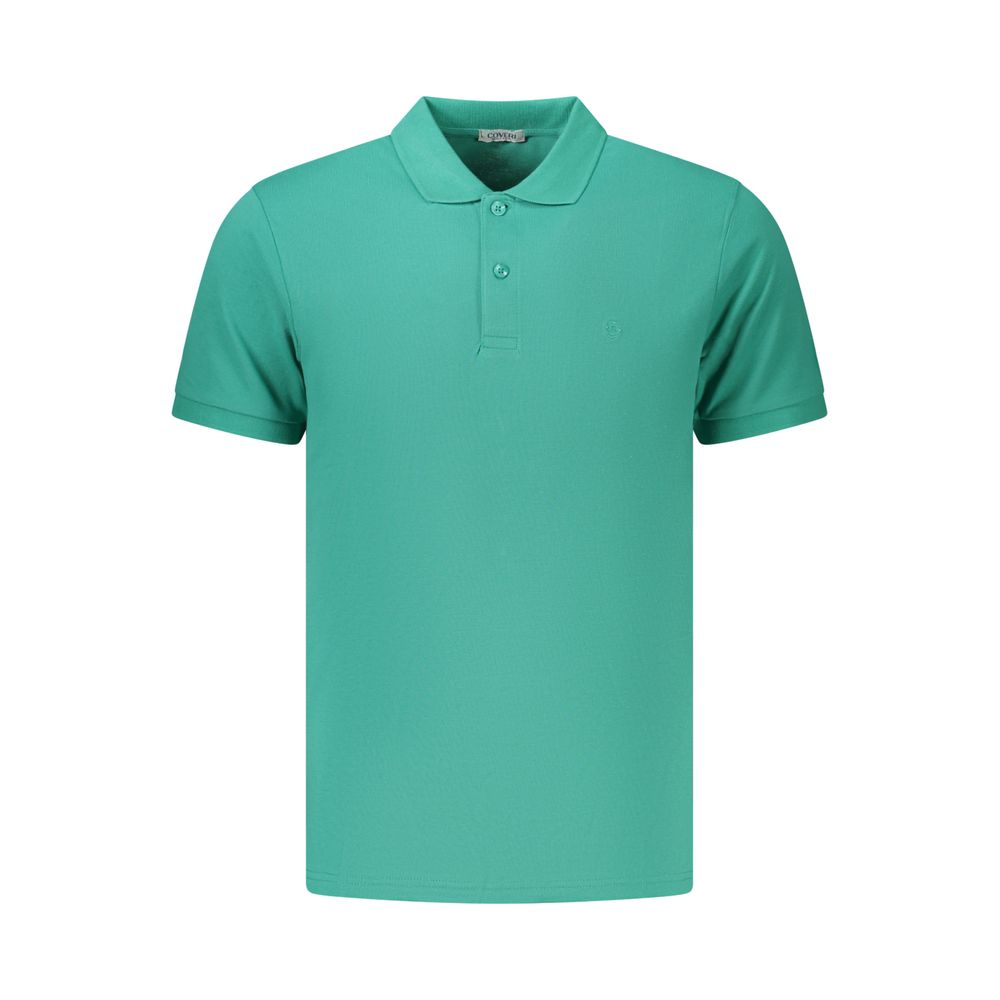 Polo Shirt by Coveri Moving for men in cotton green features a eye catching silhouette, showcasing a refined and for a eye catching finish.