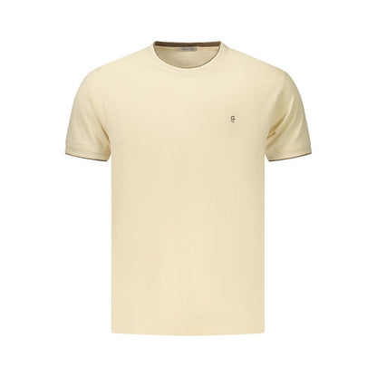 T-Shirt by Coveri Moving for men in cotton beige features an edgy silhouette, meticulously detailed with a sophisticated and crew neckline for a truly edgy finish.