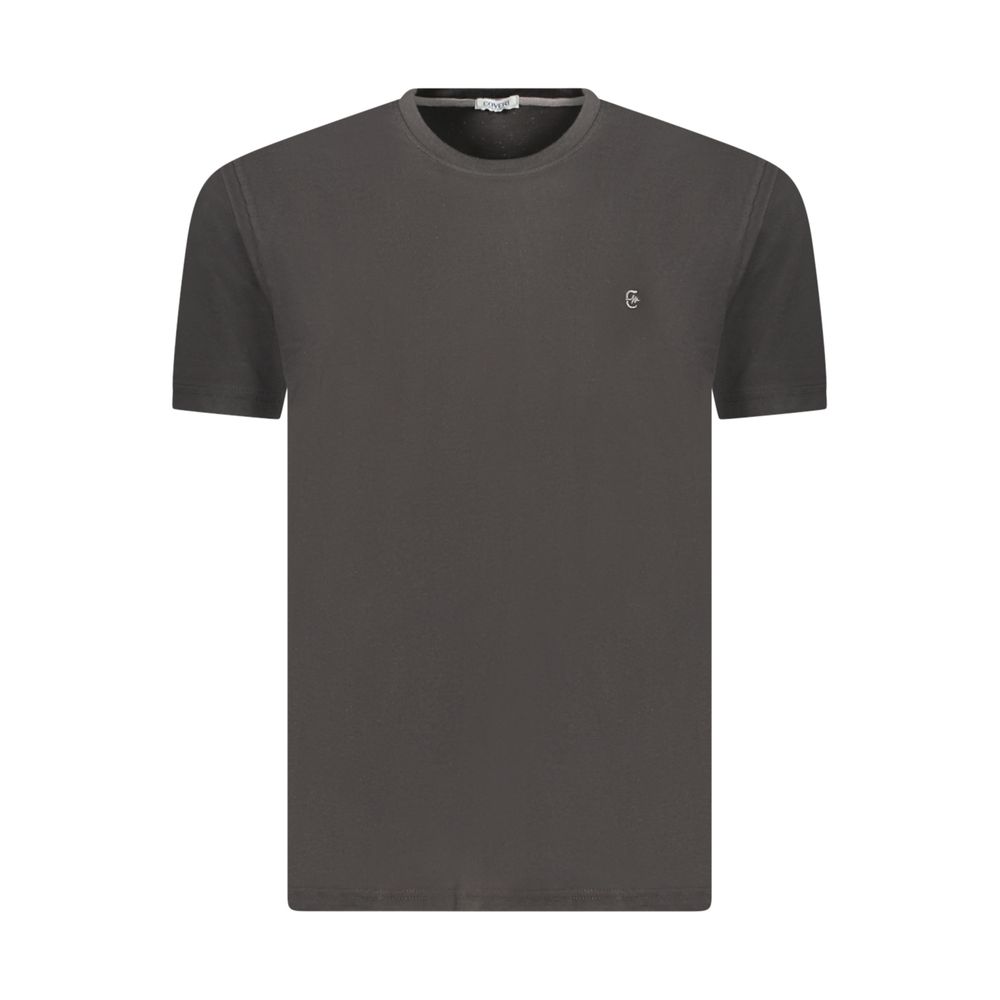 T-Shirt by Coveri Moving for men in cotton black features a plush silhouette, showcasing a sophisticated crew neckline and for a truly plush finish.