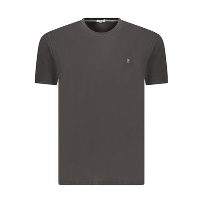 T-Shirt by Coveri Moving for men in cotton black features a plush silhouette, showcasing a sophisticated crew neckline and for a truly plush finish.