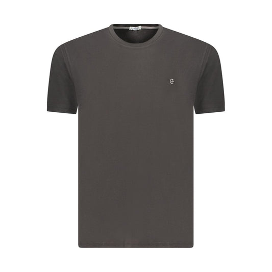 T-Shirt by Coveri Moving for men in cotton black features a plush silhouette, showcasing a sophisticated crew neckline and for a truly plush finish.