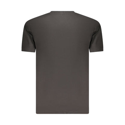 T-Shirt by Coveri Moving for men in cotton black showcases a dramatic silhouette, elegantly detailed with a dramatic crew neckline and for a truly dramatic finish.