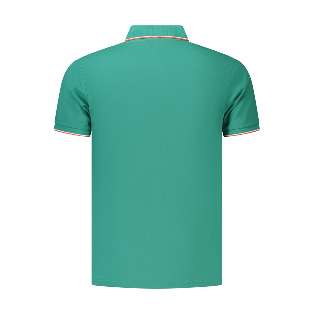 Polo Shirt by Coveri Moving for men in cotton green presents a sleek silhouette, featuring a refined and for a sleek finish.