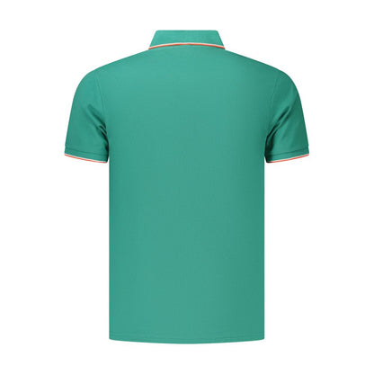 Polo Shirt by Coveri Moving for men in cotton green presents a sleek silhouette, featuring a refined and for a sleek finish.
