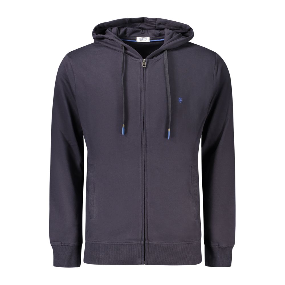 Hooded Sweatshirt Hoodie by Coveri Moving for men in cotton blue features a edgy silhouette, detailed with a edgy hooded neckline and for a refined finish.