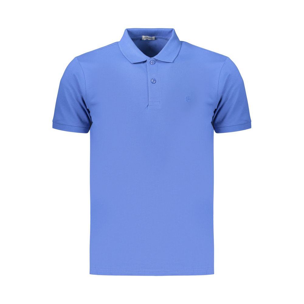 Polo Shirt by Coveri Moving for men in cotton blue features a eye catching silhouette, showcasing a refined and for a eye catching finish.