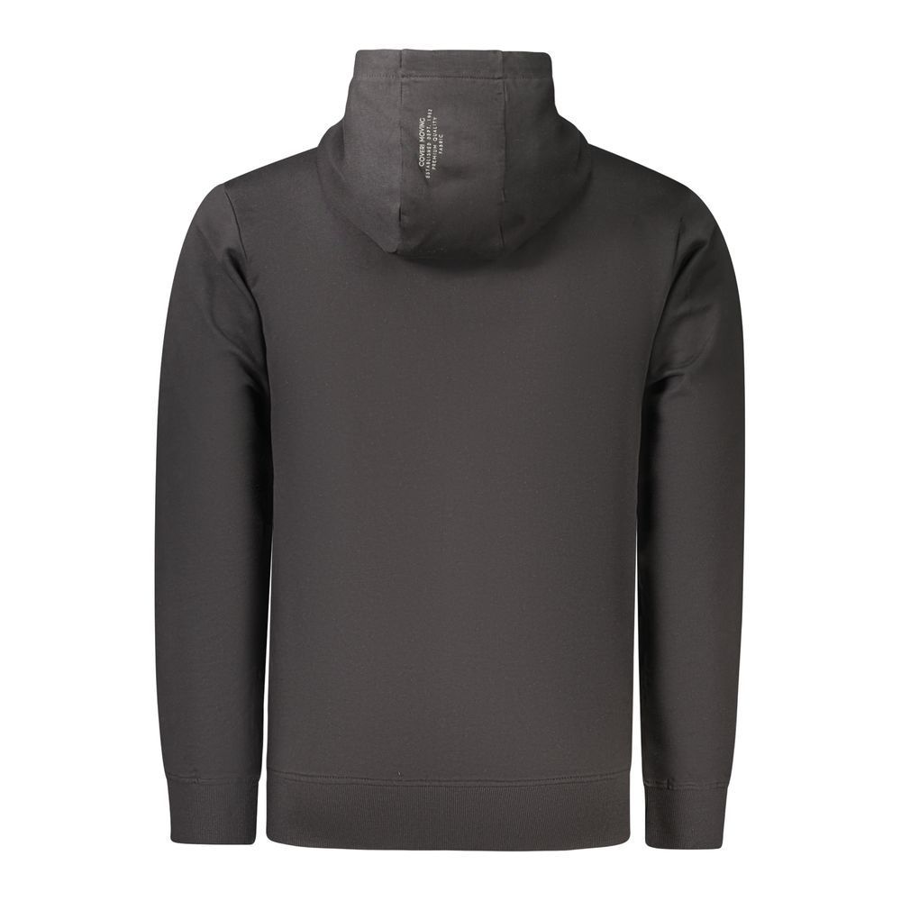 Hooded Sweatshirt Hoodie by Coveri Moving for men in cotton black features an luminous silhouette, showcasing a sophisticated and for a truly luminous look.