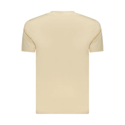 T-Shirt by Coveri Moving for men in cotton beige showcases a dramatic silhouette, elegantly detailed with a dramatic and for a truly dramatic finish.