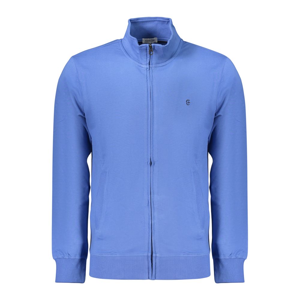 Sweatshirt by Coveri Moving for men in cotton blue presents a smart casual silhouette, featuring a smart casual and for a sophisticated look.