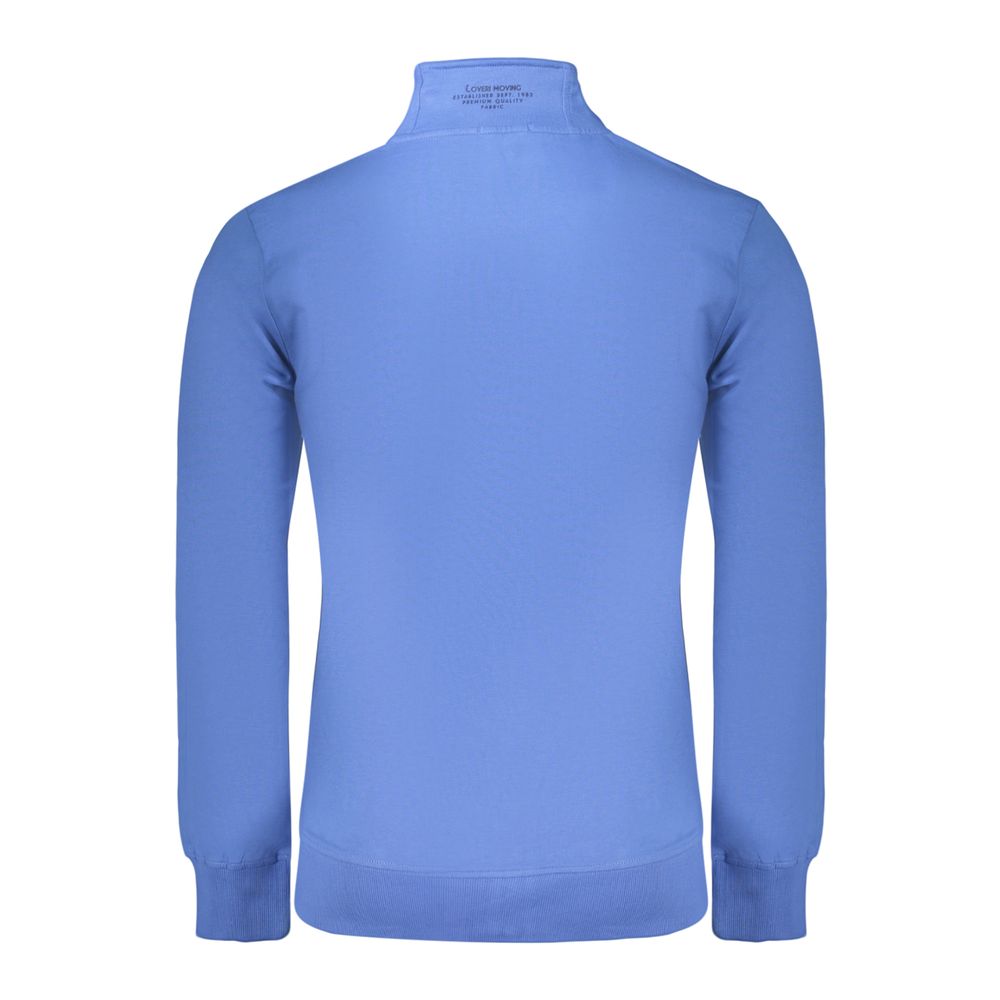 Sweatshirt by Coveri Moving for men in cotton blue showcases a slouchy chic silhouette, artfully detailed with a slouchy chic and for a slouchy chic finish.