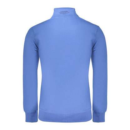 Sweatshirt by Coveri Moving for men in cotton blue showcases a slouchy chic silhouette, artfully detailed with a slouchy chic and for a slouchy chic finish.