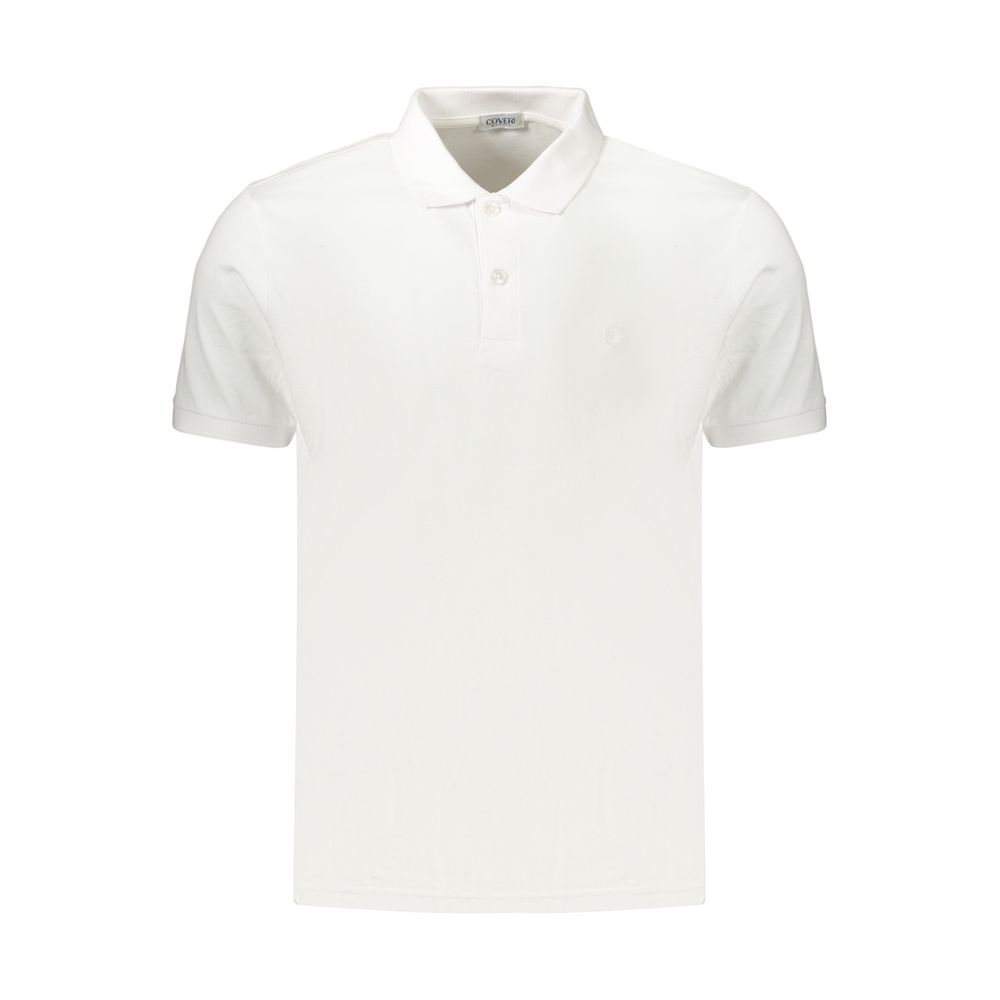 Polo Shirt by Coveri Moving for men in cotton white presents a distinguished silhouette, showcasing a sophisticated and distinguished for a truly distinguished finish.