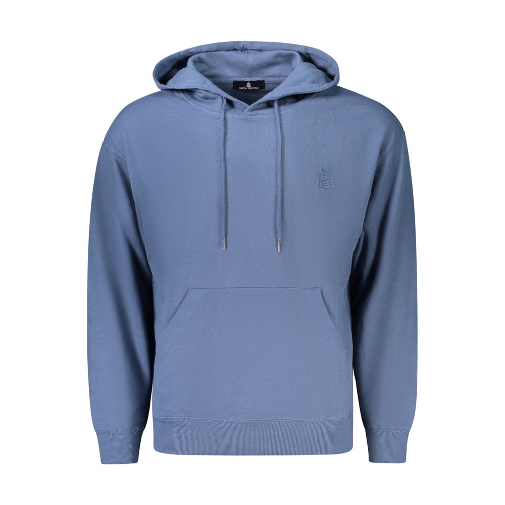 Hooded Sweatshirt Hoodie by Marina Yachting for men in cotton blue features a authentic silhouette, showcasing a sophisticated hooded neckline and authentic detail for a refined finish.