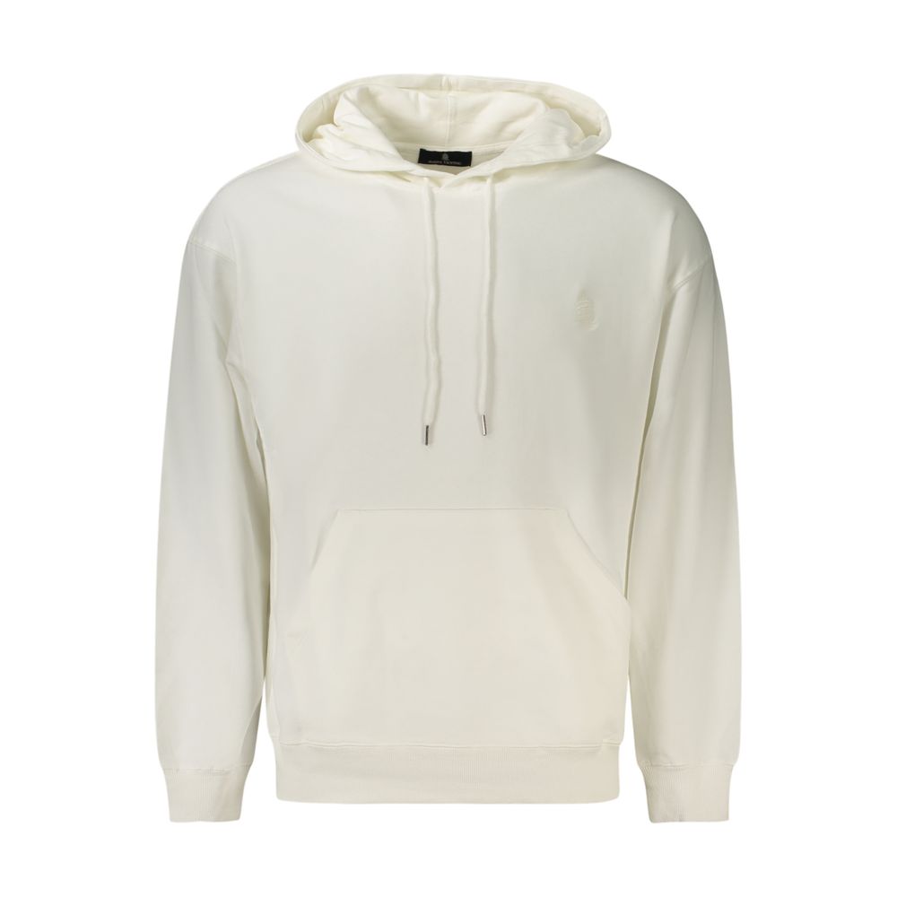 Hooded Sweatshirt Hoodie by Marina Yachting for men in cotton white features an dramatic silhouette, showcasing a sophisticated hooded neckline and dramatic for a refined, modern aesthetic.