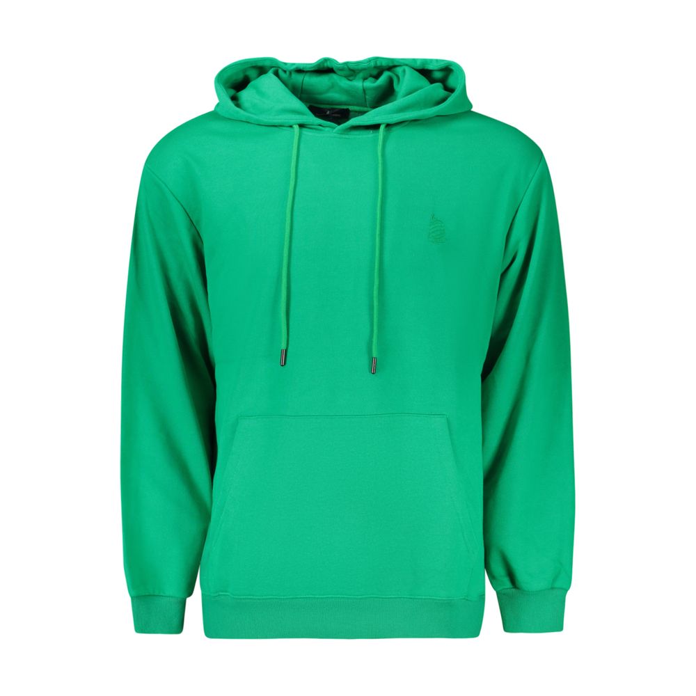 Hooded Sweatshirt Hoodie by Marina Yachting for men in cotton green features a slouchy chic silhouette, detailed with a slouchy chic and a signature hooded neckline for an elevated aesthetic.
