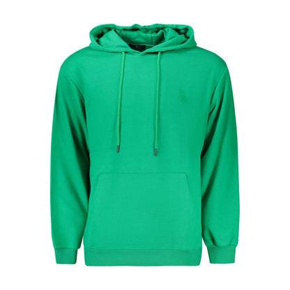 Hooded Sweatshirt Hoodie by Marina Yachting for men in cotton green features a slouchy chic silhouette, detailed with a slouchy chic and a signature hooded neckline for an elevated aesthetic.