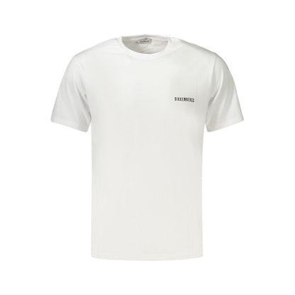 T-Shirt by Bikkembergs for men in cotton white & print features an edgy silhouette, meticulously detailed with a sophisticated and crew neckline for a truly edgy finish.