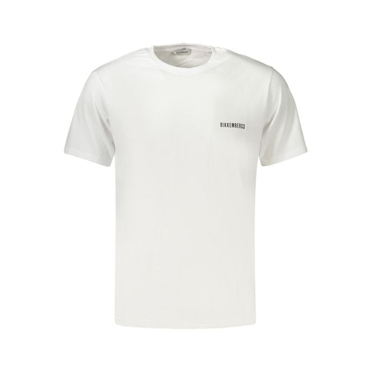 T-Shirt by Bikkembergs for men in cotton white & print features an edgy silhouette, meticulously detailed with a sophisticated and crew neckline for a truly edgy finish.