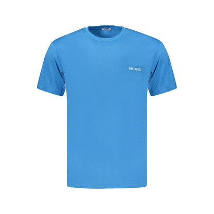 T-Shirt by Bikkembergs for men in cotton blue & print features an edgy silhouette, meticulously detailed with a sophisticated and crew neckline for a truly edgy finish.