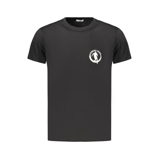 T-Shirt by Bikkembergs for men in cotton black & print showcases a dramatic silhouette, elegantly detailed with a dramatic crew neckline and for a truly dramatic finish.