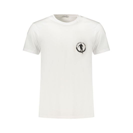 T-Shirt by Bikkembergs for men in cotton white & print features a plush silhouette, showcasing a sophisticated crew neckline and for a truly plush finish.