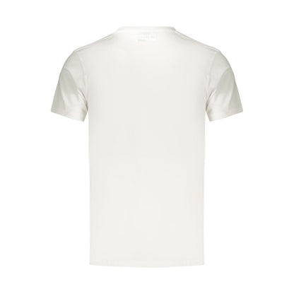 T-Shirt by Bikkembergs for men in cotton white & print showcases a dramatic silhouette, elegantly detailed with a dramatic crew neckline and for a truly dramatic finish.