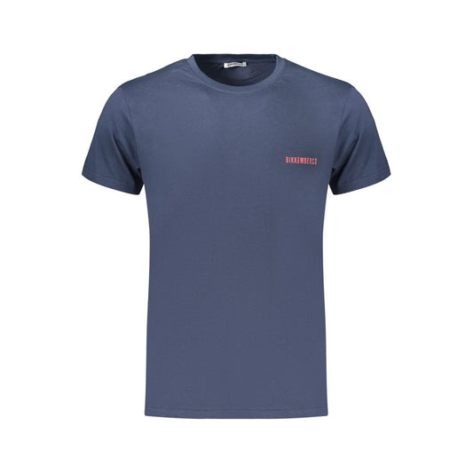 T-Shirt by Bikkembergs for men in cotton blue, print & striped showcases a unassuming silhouette, artfully detailed with a refined crew neckline and unassuming for a sophisticated, contemporary look.