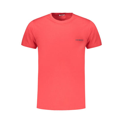 T-Shirt by Bikkembergs for men in cotton red, print & striped showcases a chic silhouette, artfully detailed with a chic crew neckline and for a chic finish.