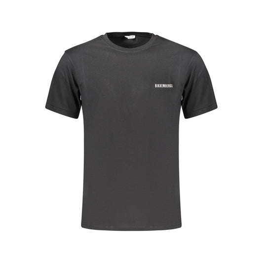 T-Shirt by Bikkembergs for men in cotton black & print showcases a chic silhouette, artfully detailed with a chic crew neckline and for a chic finish.
