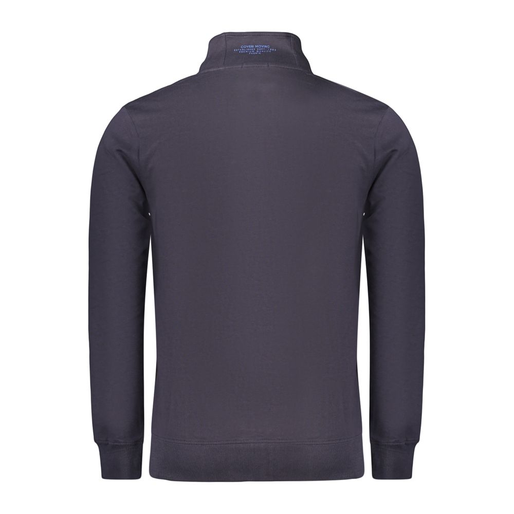 Sweatshirt by Coveri Moving for men in cotton blue presents a smart casual silhouette, featuring a smart casual and for a sophisticated look.