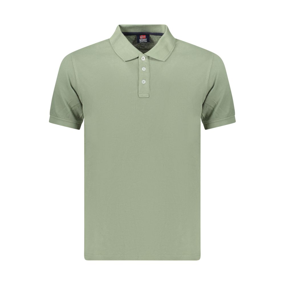 Polo Shirt by Norway 1963 for men in cotton green presents a sleek silhouette, featuring a refined and for a sleek finish.