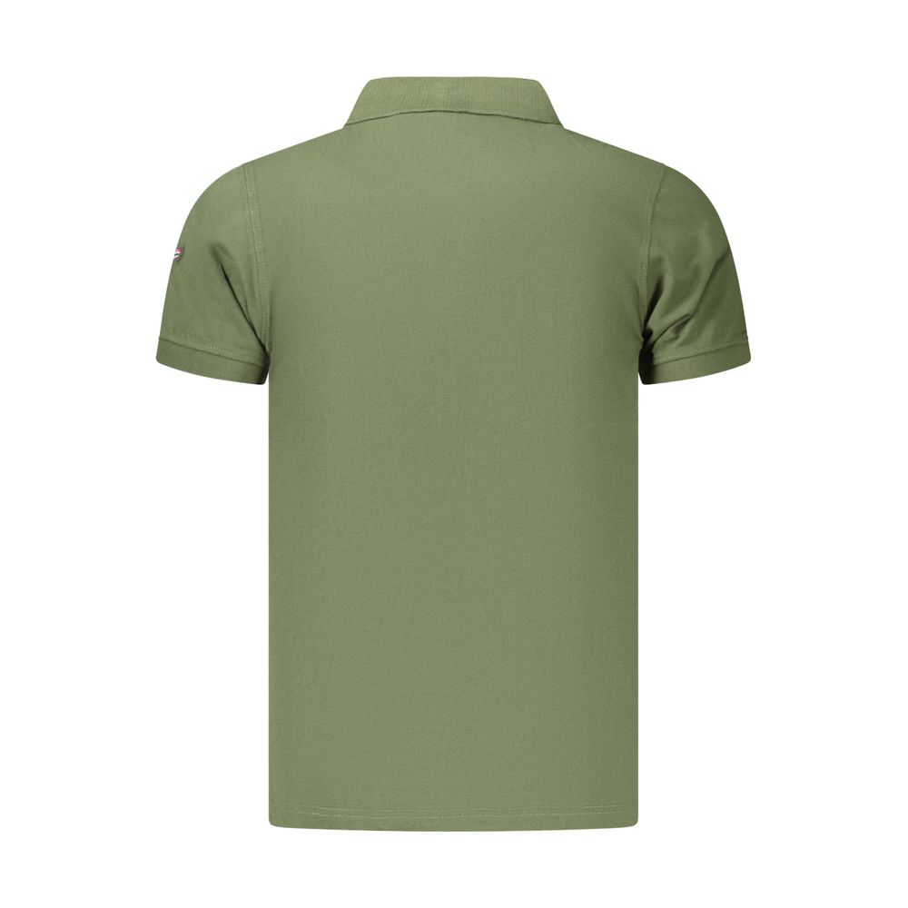 Polo Shirt by Norway 1963 for men in cotton green showcases a sharp silhouette, detailed with a refined and sharp for a sophisticated finish.