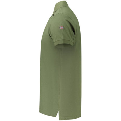 Polo Shirt by Norway 1963 for men in cotton green presents a crisp silhouette, artfully detailed with a crisp and crisp .