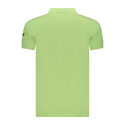 Polo Shirt by Norway 1963 for men in cotton green showcases a sharp silhouette, detailed with a refined and sharp for a sophisticated finish.