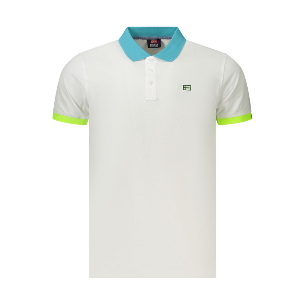 Norway 1963 Men's Short-Sleeve Cotton Polo Shirt - White