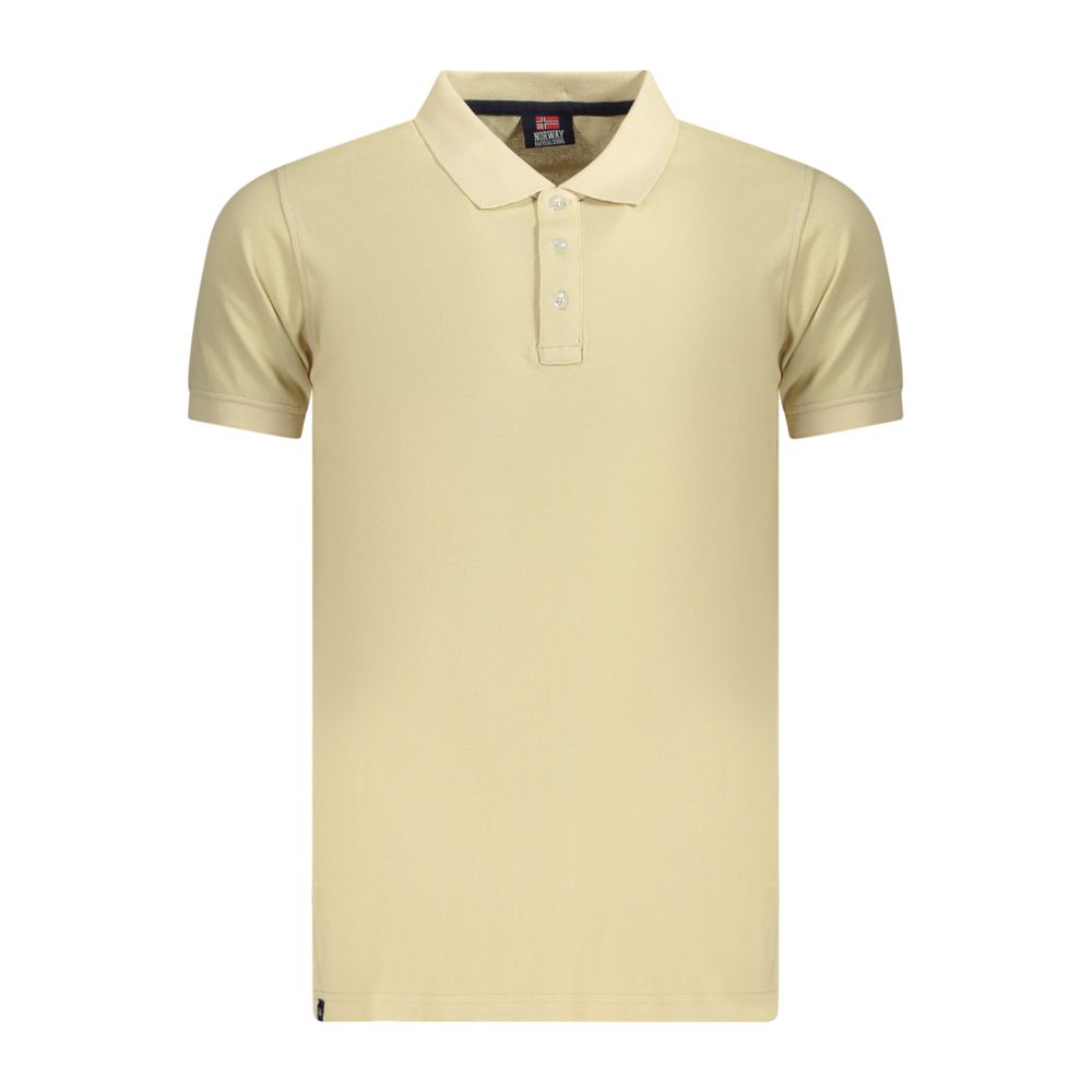 Polo Shirt by Norway 1963 for men in cotton beige showcases a sharp silhouette, detailed with a refined and sharp for a sophisticated finish.