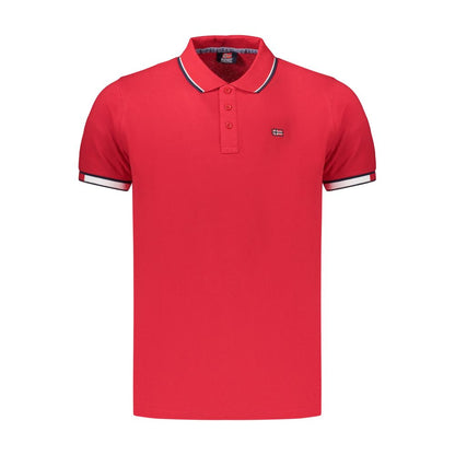 Polo Shirt by Norway 1963 for men in cotton red presents a crisp silhouette, artfully detailed with a crisp and crisp .