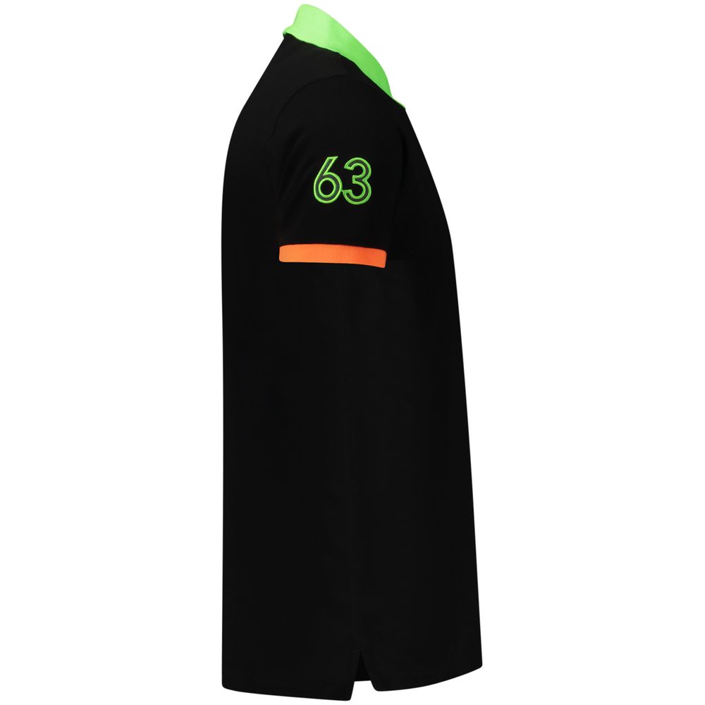 Polo Shirt by Norway 1963 for men in cotton black & lime-green features a eye catching silhouette, showcasing a refined and for a eye catching finish.