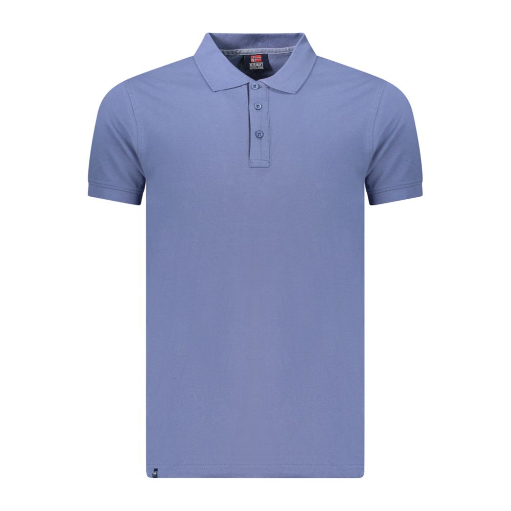 Polo Shirt by Norway 1963 for men in cotton blue showcases a sharp silhouette, detailed with a refined and sharp for a sophisticated finish.