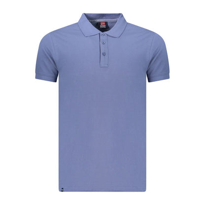 Polo Shirt by Norway 1963 for men in cotton blue showcases a sharp silhouette, detailed with a refined and sharp for a sophisticated finish.