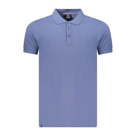 Polo Shirt by Norway 1963 for men in cotton blue showcases a sharp silhouette, detailed with a refined and sharp for a sophisticated finish.