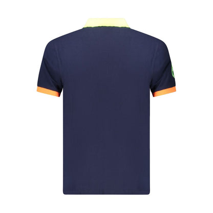 Polo Shirt by Norway 1963 for men in cotton blue & lime-green features a eye catching silhouette, showcasing a refined and for a eye catching finish.