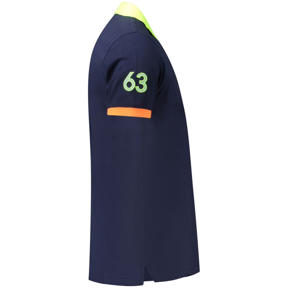 This Polo Shirt by Norway 1963 for men in cotton blue & lime-green presents a flawless silhouette, showcasing flawless detailing and a refined for a truly flawless aesthetic.