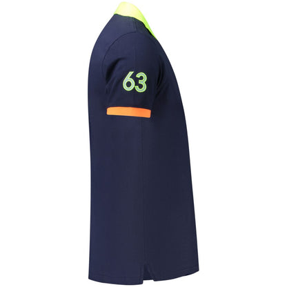 This Polo Shirt by Norway 1963 for men in cotton blue & lime-green presents a flawless silhouette, showcasing flawless detailing and a refined for a truly flawless aesthetic.