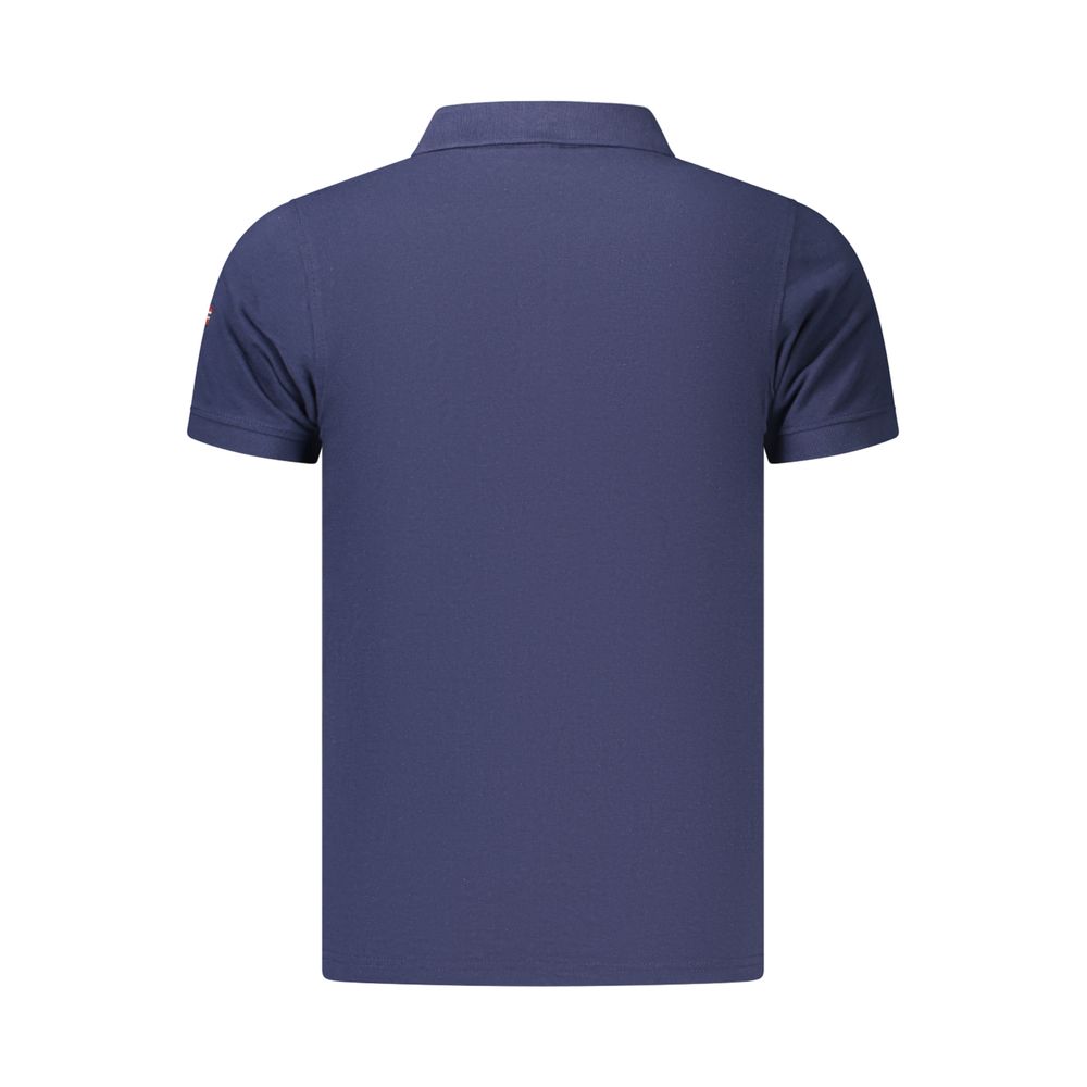 Polo Shirt by Norway 1963 for men in cotton blue showcases a sharp silhouette, detailed with a refined and sharp for a sophisticated finish.