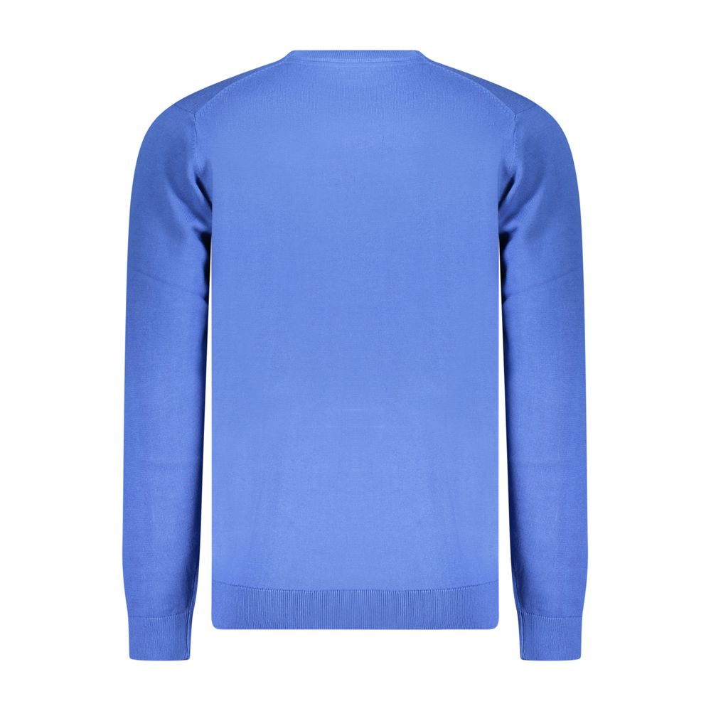 Activewear Sweatshirt by Norway 1963 for men in cotton blue features an streamlined silhouette, showcasing the streamlined crew neckline and with functional for a premium, athletic look.